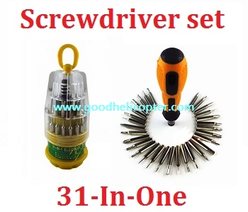 XK-K120 shuttle helicopter parts 31 in 1 screwdriver with multifunction screwdriver set